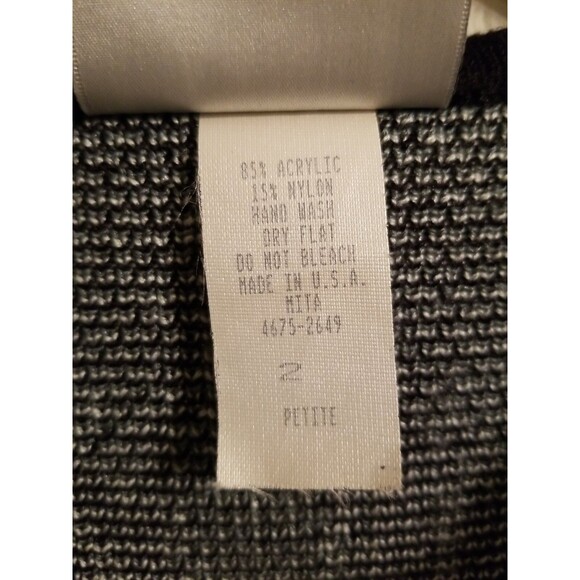 Mita Women's Size 2P Black Gray Reptile Print Zip-Up Fuzzy Sweater Jacket - Picture 3 of 9